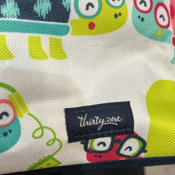 Thirty One Mini Storage Tote Bin W/ Handles in Topsy Turtles Print - Picture 5 of 6